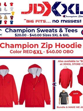 Champion Red Zip Hoodie